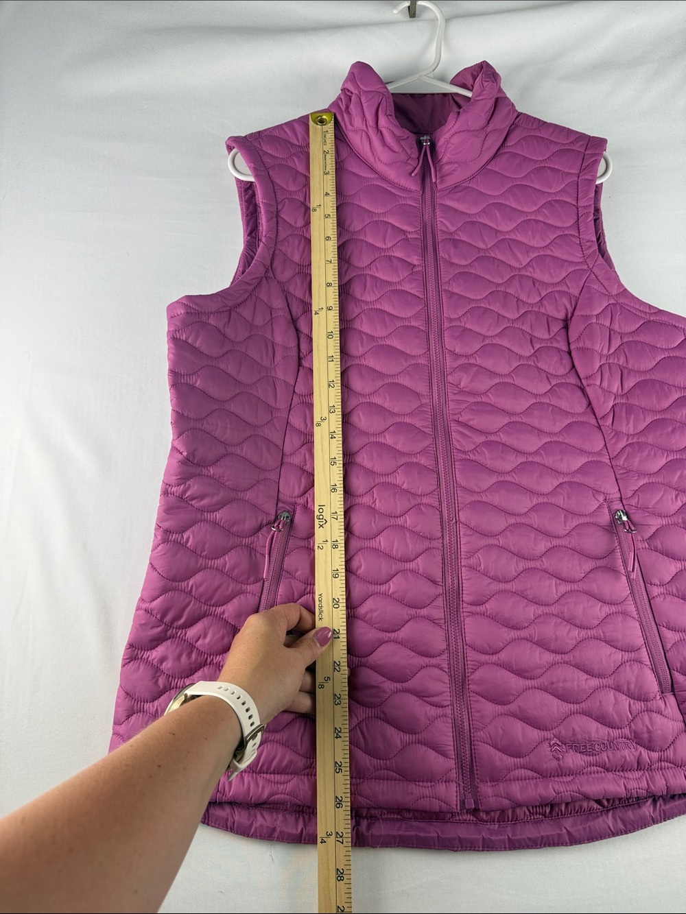 Free Country Pink Quilted Vest Women's Size Large Lightweight NWOT - Picture 4 of 7